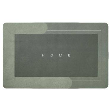 Imagem de 2 Tapetes Mágico Absorvente Antiderrapante Banheiro Verde