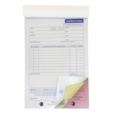 Imagem de Roll Maven Pacote com 5 livros de pedidos de trabalho, 3 partes sem carbono, branco/canário/branco, 5-9/16 x 8-7/16 polegadas, 33 conjuntos