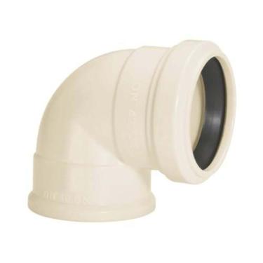 Imagem de Joelho 90º Esgoto 40mm Com Anel Labial - Amanco - Pvc Branco - Pacote Com 25 Unidades