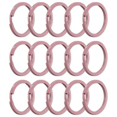 Imagem de Argola Chaveiro Italiana Níquel 35mm Reforçada Sem Corrente Artesanato Lembrancinha 100 Unidades (ROSA BEBE)