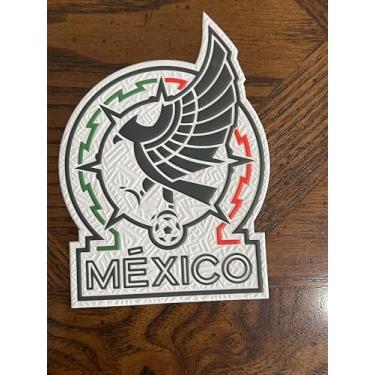 Imagem de Emblema de brasão do escudo da seleção do México Emblema de futebol Iron-ON para camisetas masculinas de jérsei