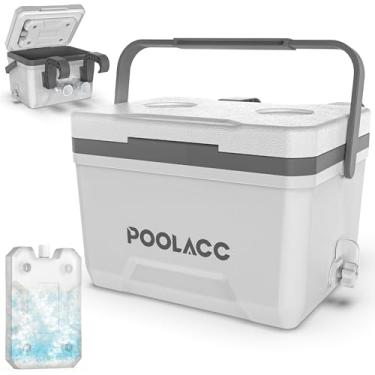 Imagem de Refrigerador pessoal portátil, caixa de gelo à beira da piscina para piscina ou spa acima do solo – serve para piscinas Intex, refrigerador rígido com bolsa de gelo bônus para almoço, bebida