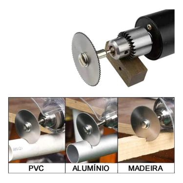 Imagem de Kit Disco De Serra Jogo de Lâmina Circular 6 Peças Para Micro Retífica Corta Madeira, PVC, Plastico, Aluminio e Metais