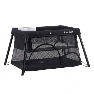 Imagem de Berço Cercado Portátil Dobrável com Colchão Confortável para Bebês e Crianças, Pamo Babe, Preto