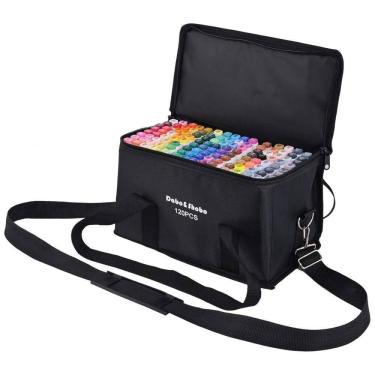 Imagem de Conjunto de Canetas Artisticas 120 Cores á Base de Álcool com Ponta Dupla para Crianças e Adultos, Dabo Shobo