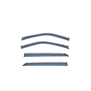 Imagem de GRJQRKHZ Defletor de janela lateral do carro para N&issan Kicks 2017-2022 Weathershied viseira de porta vento sol proteção chuva janela lateral defletores de vento