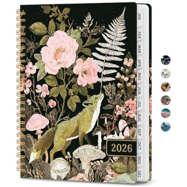 Imagem de Agenda 2026 – Agenda semanal e mensal, janeiro de 2026 a dezembro de 2026, agenda de calendário 2026 com encadernação em espiral, bolso interno, perfeito para material escolar de escritório em casa