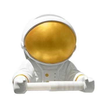 Imagem de Fenteer Suporte de papel higiênico de fofo, prateleira organizadora para rolo de papel higiênico, suporte decorativo para toalha para decoração de, Dourado