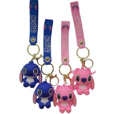 Imagem de Kit 4 Chaveiros Stitch para lembrançinha presente com um design adoráv