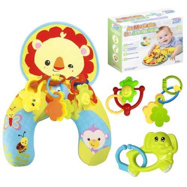 Imagem de Travesseiro De Atividades Bebê Com Brinquedos Educativos Inclusos Para