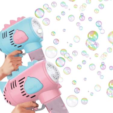 Imagem de Pistola de Bolhas Automática Dinossauro Luz LED  BRQ-ARM-19