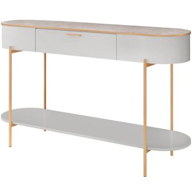 Imagem de Aparador Para Sala De Estar Orgânico Industrial Beca D05 Bali Quartzo - Lyam Decor