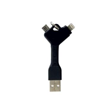 Imagem de Cabo Chave Micro Usb E Lightning Newlink Cv400 Preto