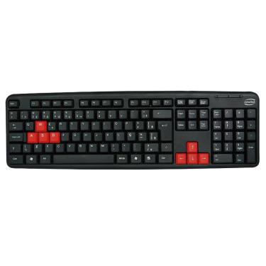 Imagem de Teclado Gamer Iniciante Usb Newlik Level Tc308 Preto/Vermelho