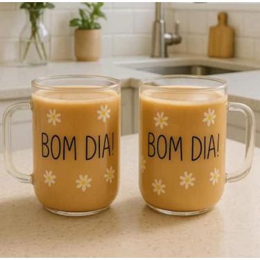 Imagem de 2 Canecas Xícaras Estampa Bom Dia 280ml - Dia Das Mães - Lyor