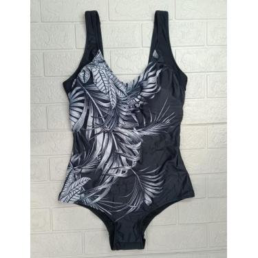 Imagem de Maiô plus size estampa floral - Z&R, Branco, 54