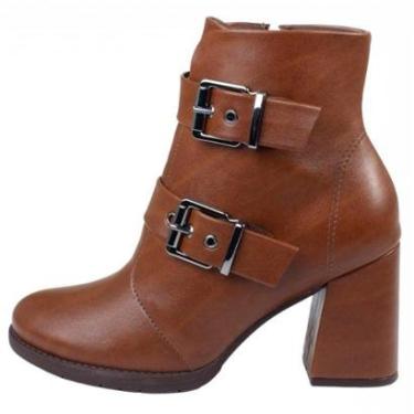 Imagem de Bota Piccadilly Salto Bloco Detalhes Fivelas - 343004-Feminino
