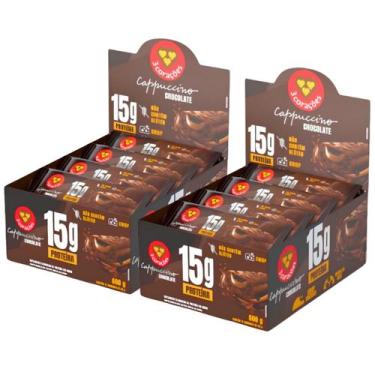 Imagem de 2x Barra Proteica 3 Corações Cappuccino Chocolate 12 Unidades 50g, Cap