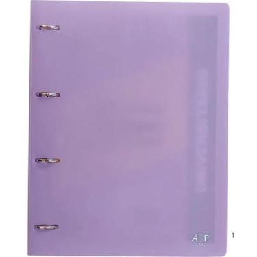 Imagem de Fichario Cad Argolado Sweet Capa Pp 96fls 6 Div Transp Lilas - Acp