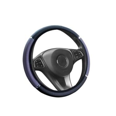 Imagem de 1 peça de capa de volante de carro sem anel interno - tira de metal de couro PU com glitter - Acessórios universais para carro para quatro estações - Melhore o conforto e o estilo de condução, cinza