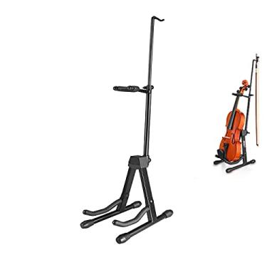 Imagem de Eastar Suporte para violino EST-006 com laços, suporte para viola com gancho, suporte portátil e ajustável
