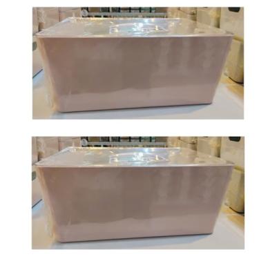 Imagem de Caixa Organizadora Multiuso 12,3L Empilhável com Tampa Transparente – Grande, Resistente e Ideal para Roupas, Brinquedos e Utensílios(2 Caixa 12,3 L/Salmão)