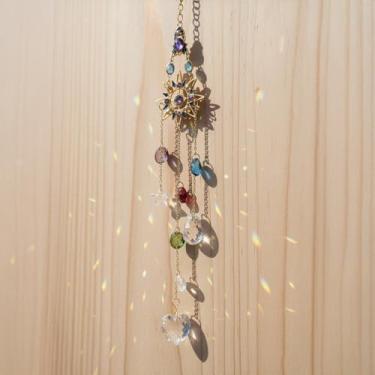 Imagem de Enfeite de prismas de cristal arco-íris para pendurar na janela, prismas de janela para decoração de casa, escritório, aniversário