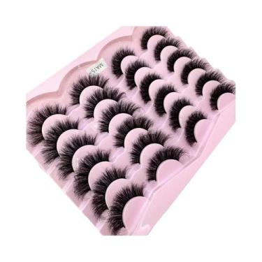 Imagem de Cílios Postiços 3D Volumosos E Fluffy, 12 Pares De Cílios De Visón Nat