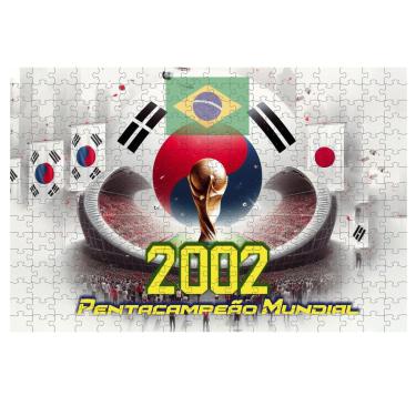 Imagem de Quebra-cabeça Coleção Copa Japão e Coréia 2002 Brasil Pentacampeão 300 peças