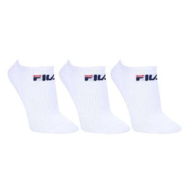 Imagem de Kit Meia Fila Cano Curto Logo c/ 3 pares, Branco, 39/43