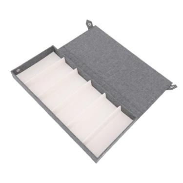 Imagem de Zerodis Estojo para óculos Organizador de Estojos para óculos 15X6,7X1,6 Polegadas Ideal para de Sol, Relógios e Armazenamento de Joias para Premium Pano 6 Compartimentos Domésticos