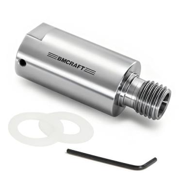 Imagem de BMWOOD Extensores de eixo de torno de madeira com rosca de 2,5 x 8 TPI, mova seu mandril ou placa frontal a mais 7,6 cm de distância do cabeçote do torno.