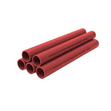 Imagem de Kit 5 Eletroduto Pvc 1/2'' 1m Sobrepor Eletroduto Resistente (Vermelho)