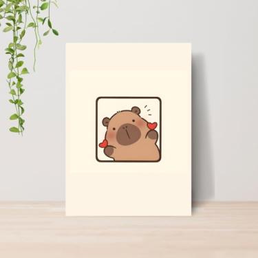 Imagem de Genérico, Quadro Capivaras Fofas A4 | Placa MDF 007