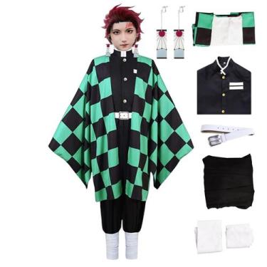 Imagem de Fantasia de cosplay Buyoem Tanjiro Kimono, tamanho adulto M