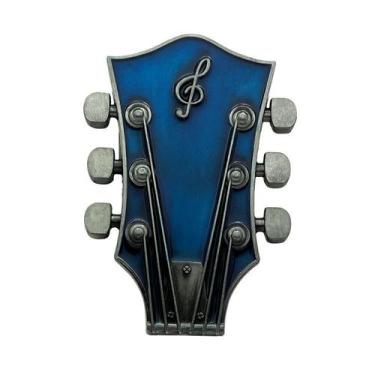 Imagem de Cabeçote de guitarra Belt Buckle Rock Music Vintage Blue Alloy - yiwei