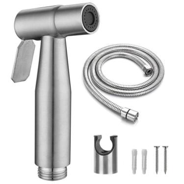 Imagem de Ducha Higienica Chuveirinho Banheiro Lavabo Box Privada Higiene Limpeza Mangueira Flexivel Suporte Resistente Acessorio