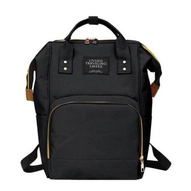 Imagem de Mochila Mala Bolsa Maternidade Multiuso Multifuncional Mamadeira Preto