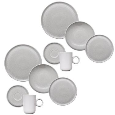 Imagem de Aparelho Jantar Cerâmica Basic Sandy 40 Peças Porto Brasil