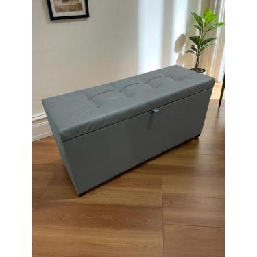 Imagem de Puff baú 1 metro decorativo com dobradiça com pistão á gás diversas co