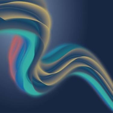 Imagem de Quadro Decorativo Abstrato Colorido com Fundo Escuro para Sala e Escritório - Arte Moderna 50x50cm