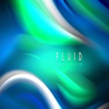 Imagem de Quadro Decorativo Neon e Cores Fluidas com Efeito Glow para Decoração de Ambientes Modernos 40x40cm