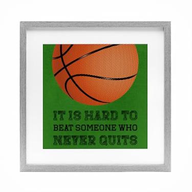 Imagem de Stupell Industries Impressão emoldurada preta Someone Who Never Quits Under Glass, design por Marcus Prime, 13 x 13