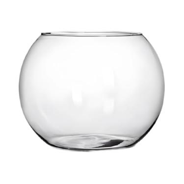 Imagem de Vaso AquáRio Redondo De Vidro | Mini AquáRio Para Centro De Mesa E DecoraçãO(GG (17x21,5) capac 4 litros)