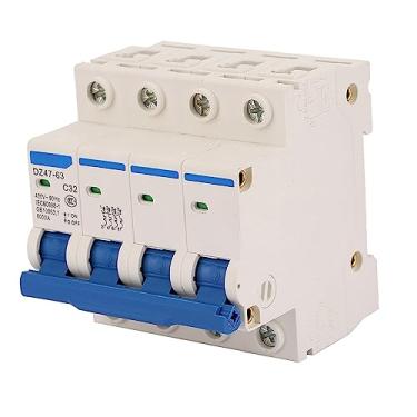 Imagem de DZ47 63 4P 32A 400V Miniatura RCCB Disjuntor de Corrente Proteção Elétrica contra Sobrecarga e Vazamento para Uso Doméstico