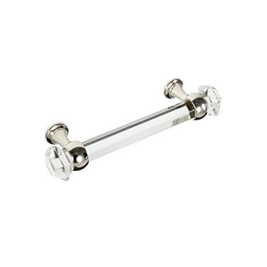 Imagem de #G-60 CKP Brand Elegance Glass Collection Puxador de vidro, Barra, Single - 4 in., Clear with Polished Nickel Base