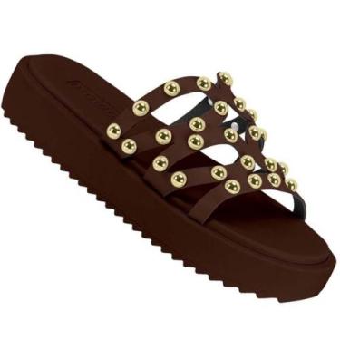 Imagem de Chinelo Moleca 5489.121 Feminino, Chocolate, 37