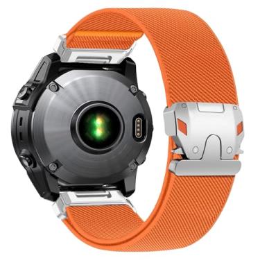 Imagem de Zspoly Pulseira elástica de nylon de 26 mm para Garmin Fenix 8 51 mm/6x/5x/7x, pulseira de tecido macio com estilo mecânico Bracelete de fecho de pára-quedas para Garmin Fenix 5X Plus/6X Pro/3/3/3 HR