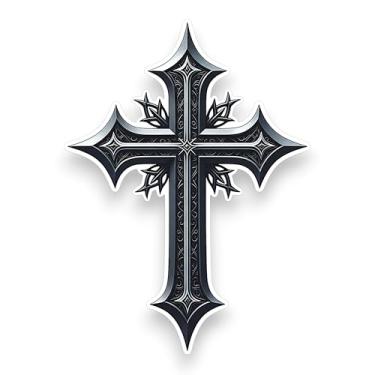 Imagem de Adesivos de cruz cristã, adesivo de cruz, adesivos de vinil à prova d'água para laptop, acessório de telefone, capacete, janela, caneca, tubérculo, copo de parede, porta