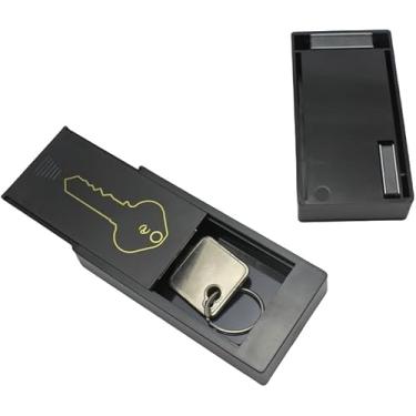 Imagem de Caixa magnética para chave, ocultar uma caixa de chaves secreta cofre casa escritório caminhão escondido ao ar livre, estojo de emergência (pequeno)